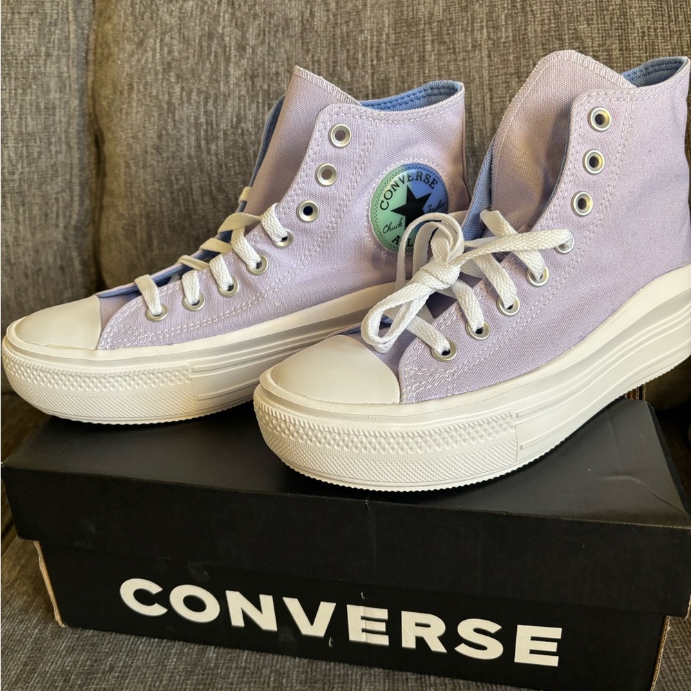Converse Light Purple High-Top Sneakers
